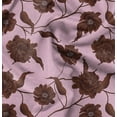 thumbnail image 1 of Soimoi Polyester Fleece Brown Fabric By the Yard - 56 Inch Wide -Florals Print Fabric - Elegant and Timeless Patterns for Fashion and Home Decor Printed Fabric, 1 of 6