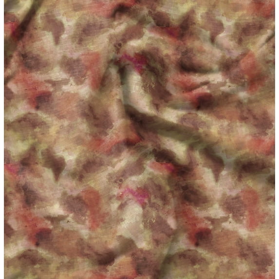 Soimoi Polyester Fleece Brown Fabric By the Yard - 56 Inch Wide - Texture Elegance Fabric - Nature-Inspired and Whimsical Patterns for Apparel and Home Decor Printed Fabric