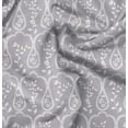 thumbnail image 1 of Soimoi Polyester Fleece Gray Fabric By the Yard - 56 Inch Wide - Leaves Pattern Fabric - Botanical and Elegant Designs for Various Uses Printed Fabric, 1 of 6