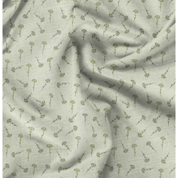 Soimoi Polyester Fleece Green Fabric By the Yard - 56 Inch Wide - Florals Print Fabric - Elegant and Timeless Patterns for Fashion and Home Decor Printed Fabric