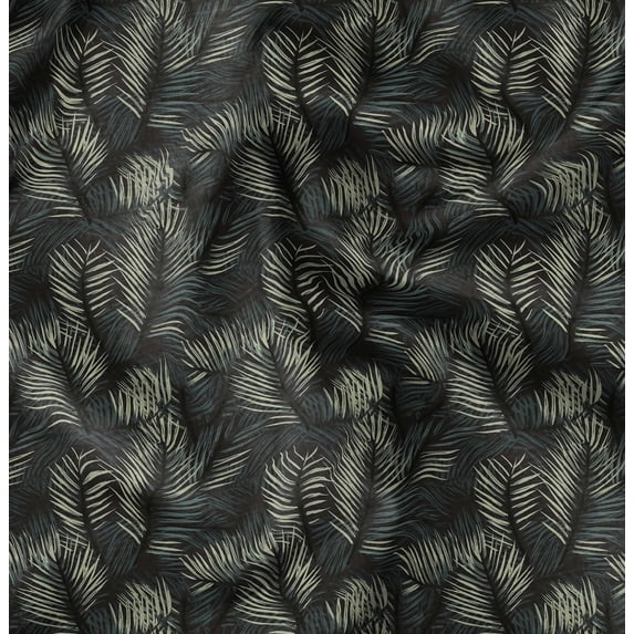 Soimoi Polyester Fleece Green Fabric By the Yard - 56 Inch Wide - Leaves Print Fabric - Nature - Inspired Elegance for Apparel and Decor Printed Fabric