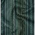 thumbnail image 1 of Soimoi Polyester Fleece Green Fabric By the Yard - 56 Inch Wide - Stripe Leaves & Flower Floral Pattern Fabric - Botanical and Elegant Designs for Various Uses Printed Fabric, 1 of 6