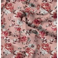 thumbnail image 1 of Soimoi Polyester Fleece Orange Fabric By the Yard - 56 Inch Wide -Rose Floral Pattern Textile - Romantic and Delicate Designs for Stylish Projects Printed Fabric, 1 of 6