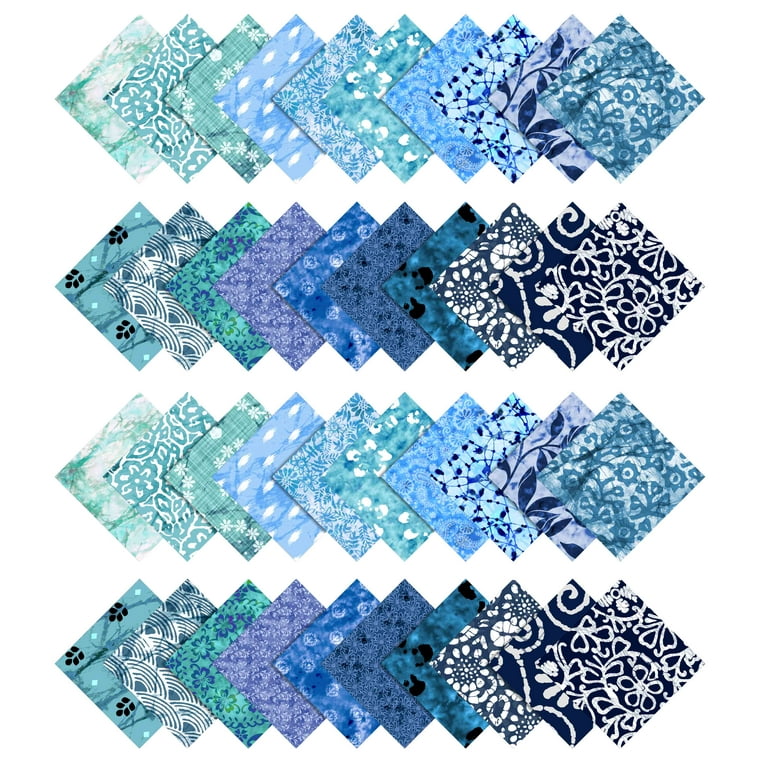 Soimoi Precut 10-inch Aaian Batik Prints Cotton Fabric Bundle