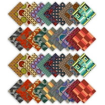 Soimoi Precut 10-inch African Floral Prints Cotton Fabric Bundle Quilting Squares Charm Pack DIY Patchwork Sewing Craft