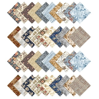 42Pcs 10x10 Quilting Cotton Fabric Squares Sheets Pre-Cut Floral