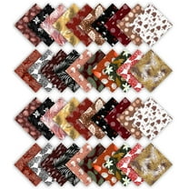 Soimoi Precut 10-inch Tree Prints Cotton Fabric Bundle Quilting Squares Charm Pack DIY Patchwork Sewing Craft