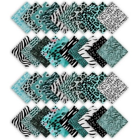 Soimoi Precut 5-inch Animal Skin Prints Cotton Fabric Bundle Quilting Squares Charm Pack DIY Patchwork Sewing Craft