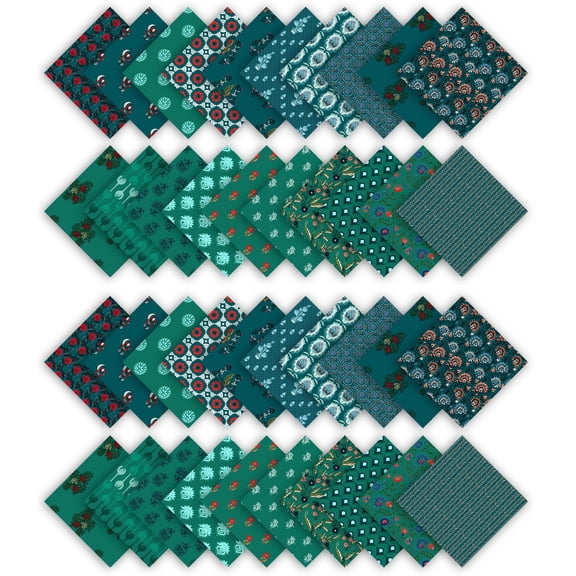 Soimoi Precut 5-inch Block Prints Cotton Fabric Bundle Quilting Squares Charm Pack DIY Patchwork Sewing Craft
