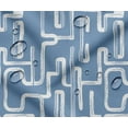 thumbnail image 1 of Soimoi Printed Waterproof Taffeta Fabric - Blue Geometric Theme | 56" Wide | For Outdoor Cushions, Awnings, Table Covers & Upholstery Projects, 1 of 7