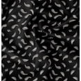 thumbnail image 1 of Soimoi Pure Silk Black Fabric By the Yard - 42 Inch Wide - Feather Leaves Print Fabric - Artistic - Inspired Elegance for Apparel and Decor Printed Fabric, 1 of 1