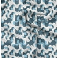 thumbnail image 1 of Soimoi Pure Silk Blue Fabric By the Yard - 42 Inch Wide - Abstract Geometric Textile - Modern and Artistic Fusion for Fashion and Home Printed Fabric, 1 of 6