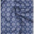 thumbnail image 1 of Soimoi Pure Silk Blue Fabric By the Yard - 42 Inch Wide - Floral Block Textile - Botanical Elegance for Stylish Apparel and Home Decor Printed Fabric, 1 of 6