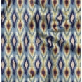 thumbnail image 1 of Soimoi Pure Silk Blue Fabric By the Yard - 42 Inch Wide - Ikat Fabric - Elegant and Traditional Patterns for Stylish Creations Printed Fabric, 1 of 6