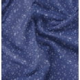 thumbnail image 1 of Soimoi Pure Silk Blue Fabric By the Yard - 42 Inch Wide -Floral & Leaf Floral Pattern Fabric - Botanical and Elegant Designs for Various Uses Printed Fabric, 1 of 6