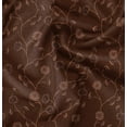 thumbnail image 1 of Soimoi Pure Silk Brown Fabric By the Yard - 42 Inch Wide - Florals, Leaves Print Fabric - Elegant & Beautiful Patterns for Fashion and Home Decor Printed Fabric, 1 of 6