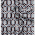 thumbnail image 1 of Soimoi Pure Silk Brown Fabric By the Yard - 42 Inch Wide - Lattice Geometric Pattern Fabric - Timeless and Versatile Designs for Various Uses Printed Fabric, 1 of 6