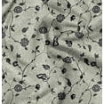 thumbnail image 1 of Soimoi Pure Silk Gray Fabric By the Yard - 42 Inch Wide -Floral & Leaf Floral Pattern Fabric - Botanical and Elegant Designs for Various Uses Printed Fabric, 1 of 6