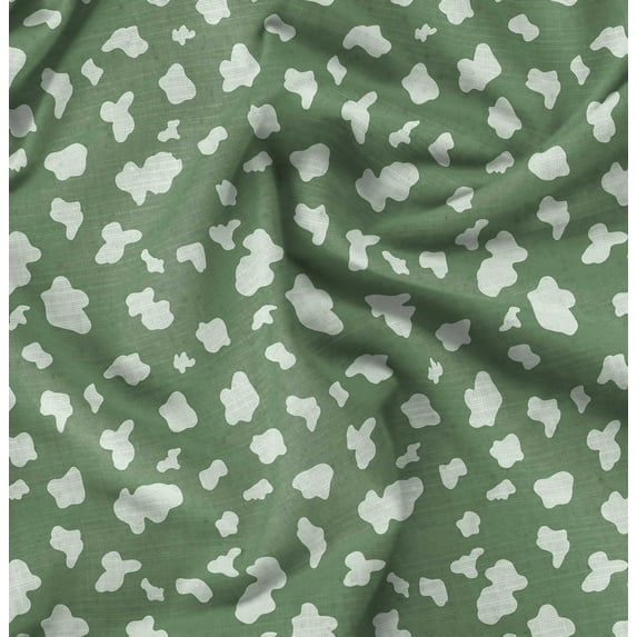 Soimoi Pure Silk Green Fabric - By the Yard - 42 Inch Wide - Abstracts Art Fabric - Contemporary and Unique Patterns for Creative Projects Printed Fabric