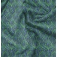 thumbnail image 1 of Soimoi Pure Silk Green Fabric By the Yard - 42 Inch Wide - African Tribal Material - Artistic and Modern Patterns for Various Uses Printed Fabric, 1 of 6