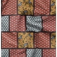 thumbnail image 1 of Soimoi Pure Silk Orange Fabric By the Yard - 42 Inch Wide - Patchwork Patchwork Theme Geometric Material - Artistic and Modern Patterns for Various Uses Printed Fabric, 1 of 6