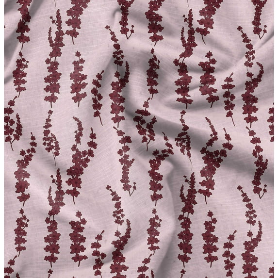 Soimoi Pure Silk Red Fabric By the Yard - 42 Inch Wide - Florals Print Fabric - Elegant and Timeless Patterns for Fashion and Home Decor Printed Fabric