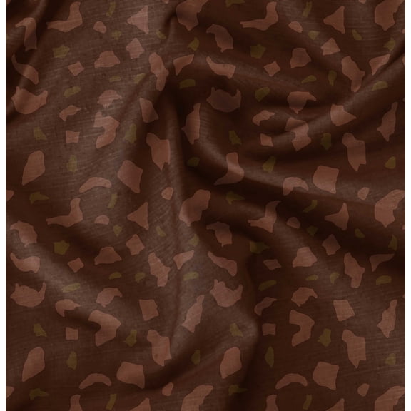 Soimoi Pure Silk Red Fabric - By the Yard - 42 Inch Wide - Abstracts Art Fabric - Contemporary and Unique Patterns for Creative Projects Printed Fabric