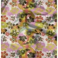 thumbnail image 1 of Soimoi Pure Silk Yellow Fabric - By the Yard - 42 Inch Wide - Abstract Botanical Elegance for Stylish Apparel and Home Decor Printed Fabric, 1 of 6