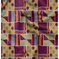 thumbnail image 1 of Soimoi Pure Silk Yellow Fabric By the Yard - 42 Inch Wide - African Tribal Material - Artistic and Modern Patterns for Various Uses Printed Fabric, 1 of 6