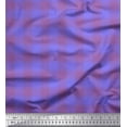 thumbnail image 1 of Soimoi Purple Cotton Cambric Fabric Check Check Printed Craft Fabric by the Yard 42 Inch Wide, 1 of 3