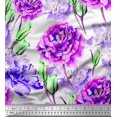 thumbnail image 1 of Soimoi Purple Cotton Cambric Fabric Floral Print Fabric by The Yard 42 Inch Wide, 1 of 1