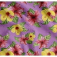 thumbnail image 1 of Soimoi Purple Cotton Cambric Fabric Leaves & Floral Print Fabric by the Yard 56 Inch Wide, 1 of 7