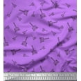 thumbnail image 1 of Soimoi Purple Cotton Cambric Fabric Paint Brush Hardware Print Fabric by the Yard 42 Inch Wide, 1 of 3