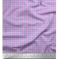 thumbnail image 1 of Soimoi Purple Cotton Cambric Fabric Plaid Check Print Fabric by the Yard 56 Inch Wide, 1 of 3