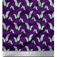 thumbnail image 1 of Soimoi Purple Cotton Duck Fabric Artistic Banana Leaves Print Fabric by the Yard 42 Inch Wide, 1 of 3