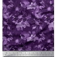 thumbnail image 1 of Soimoi Purple Cotton Duck Fabric Leaves & Floral Print Fabric by The Yard 42 Inch Wide, 1 of 1