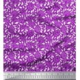 thumbnail image 1 of Soimoi Purple Cotton Duck Fabric Leaves Leaves Print Fabric by Yard 42 Inch Wide, 1 of 3