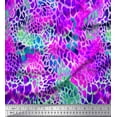 thumbnail image 1 of Soimoi Purple Cotton Duck Fabric Leopard Animal Skin Print Fabric by the Yard 42 Inch Wide, 1 of 3