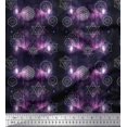 thumbnail image 1 of Soimoi Purple Cotton Duck Fabric Scared Geometric Galaxy Print Fabric by the Yard 44 Inch Wide, 1 of 3