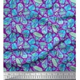 thumbnail image 1 of Soimoi Purple Cotton Duck Fabric Snowflakes & Diamond Geometric Print Fabric by the Yard 42 Inch Wide, 1 of 3