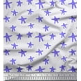 thumbnail image 1 of Soimoi Purple Cotton Duck Fabric Starfish Ocean Fabric Prints By Yard 42 Inch Wide, 1 of 3