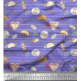thumbnail image 1 of Soimoi Purple Cotton Duck Fabric Tacos & Stripe Decor Fabric Printed Yard 42 Inch Wide, 1 of 3