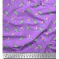 thumbnail image 1 of Soimoi Purple Cotton Jersey Fabric Crocodile Face & Fish Ocean Print Sewing Fabric Yard 58 Inch Wide, 1 of 1