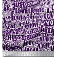 thumbnail image 1 of Soimoi Purple Cotton Jersey Fabric Just Love Forever Text Fabric Prints By Yard 58 Inch Wide, 1 of 3