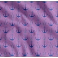 thumbnail image 1 of Soimoi Purple Cotton Poplin Fabric Anchor Hook Nautical Fabric Prints By Yard 56 Inch Wide, 1 of 7