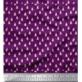 thumbnail image 1 of Soimoi Purple Cotton Poplin Fabric Christmas Tree Print Fabric by the Yard 56 Inch Wide, 1 of 3