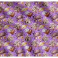 thumbnail image 1 of Soimoi Purple Cotton Poplin Fabric Crab,Shell & Coral Ocean Fabric Prints By Yard 42 Inch Wide, 1 of 7