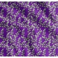thumbnail image 1 of Soimoi Purple Cotton Poplin Fabric Leaf Leaves Print Fabric by the Yard 42 Inch Wide, 1 of 7