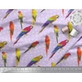 thumbnail image 1 of Soimoi Purple Cotton Poplin Fabric Macaw Parrot Bird Print Fabric by the Yard 58 Inch Wide, 1 of 3