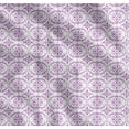 thumbnail image 1 of Soimoi Purple Cotton Poplin Fabric Moroccan Damask Printed Craft Fabric by the Yard 56 Inch Wide, 1 of 7